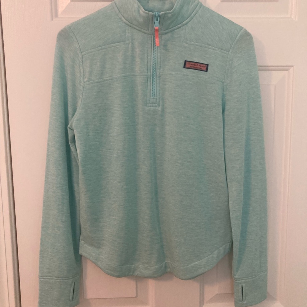Vineyard Vines Aqua Quarter-Zip Pullover